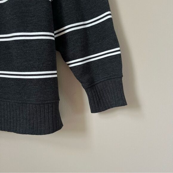 Maurices Willowsoft Collared Striped Gray White 1/4 Zip Sweater Sweatshirt SZ 3X - Picture 4 of 15